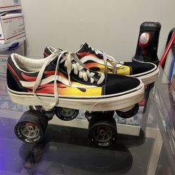 Custom Vans Roller Skates Size M9.5/W11