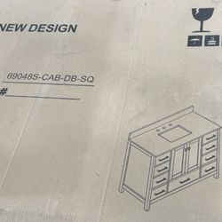 Athena 48’’ Blue Vanity and Marble Counter