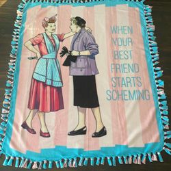 I Love Lucy Knott Tie Fleece Blanket
