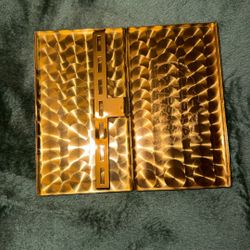 Vintage Elgin American Cigarette Case – Gold Tone Map of USA
