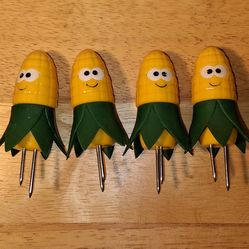 set of 4 corn on the cob pick holders ONLY $1
