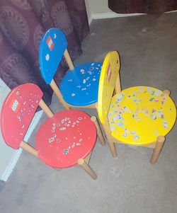 Wooden LEGO chairs