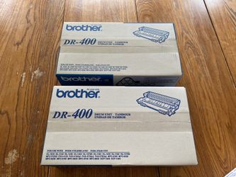 2 Brother DR-400 Black Imaging Drum - New 