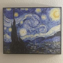 Van Gogh Starry Night - Framed Wall Art 30x24in