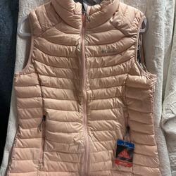 Columbia Light Pink Omni-Heat Thermal Reflective Puffer Jacket Size L New w/Tags