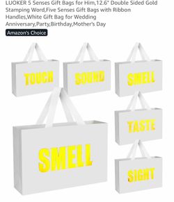 New 5 senses gift bags