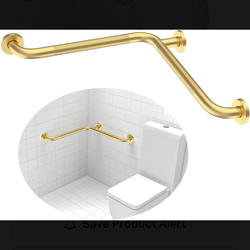 Black shower, grab bars