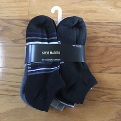 NWT Steve Madden Men’s Cushioned Low Cut Socks 8 Pairs 
