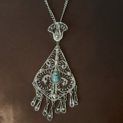 Long Silver Necklace