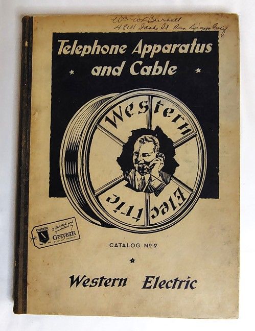 Vintage Telephone Parts Catalog 1935 WESTERN ELECTRIC Catalog No.9