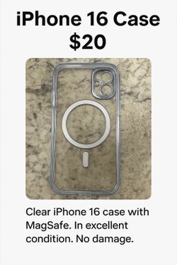 Clear iPhone 16 Case with MagSafe