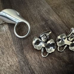 NWOT Sz 7 Sterling Silver Calla Lily Flower Earring and Statement Ring Set
