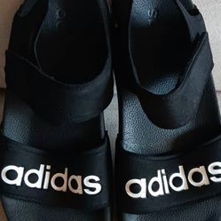 Adidas black strap sandals size 2 unisex summer strap shoes