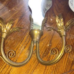 antique brass candle holders