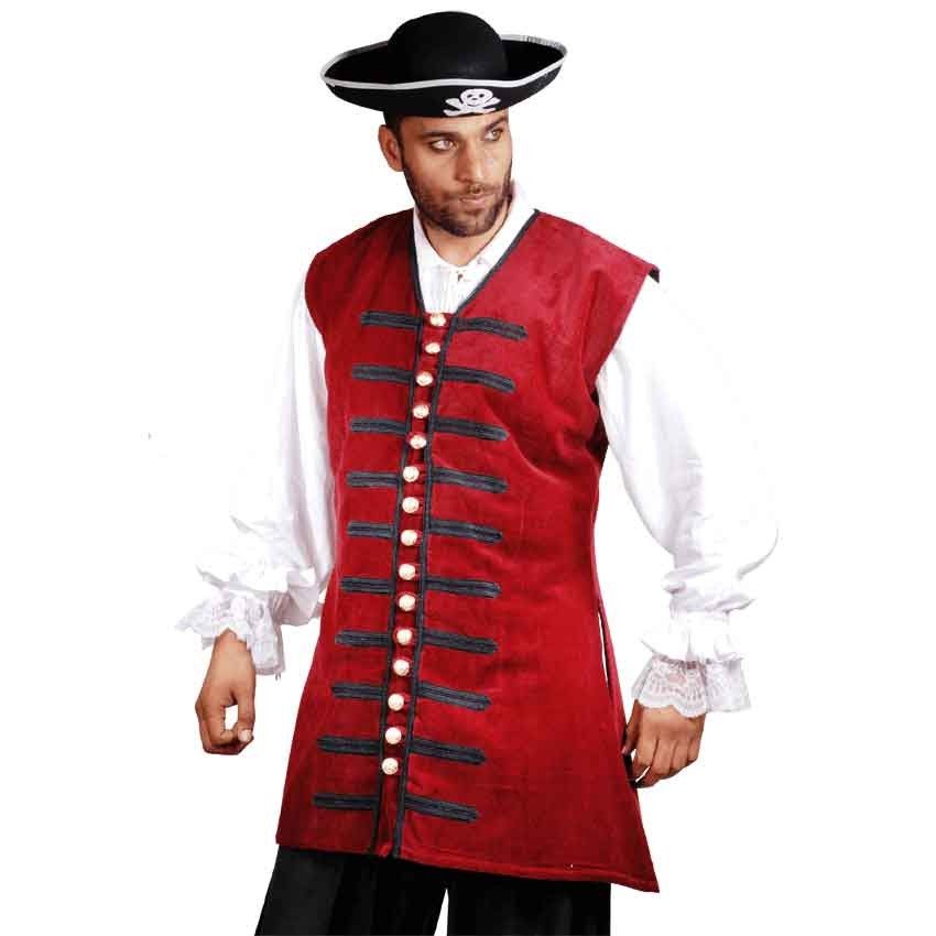 Captain England Pirate Vest Medieval Renaissance Costume Men's Small/Medium NWT