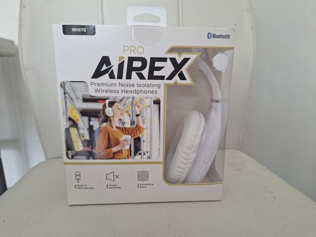 Pro Airex Bluetooth Headphones-3 White Left