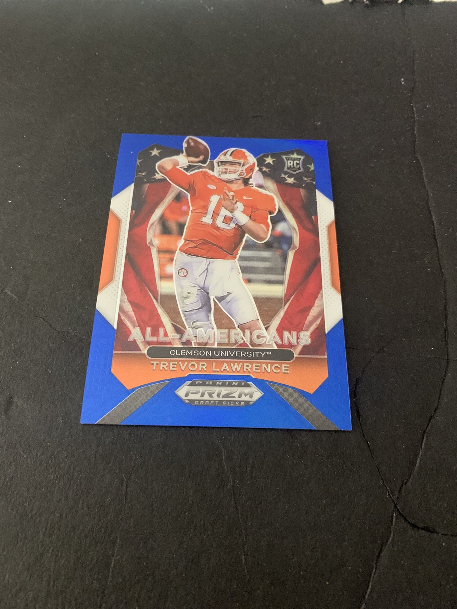 2021 Prizm Draft Pick Trevor Lawrence  Rookie All American Blue Pulsar  6/199
