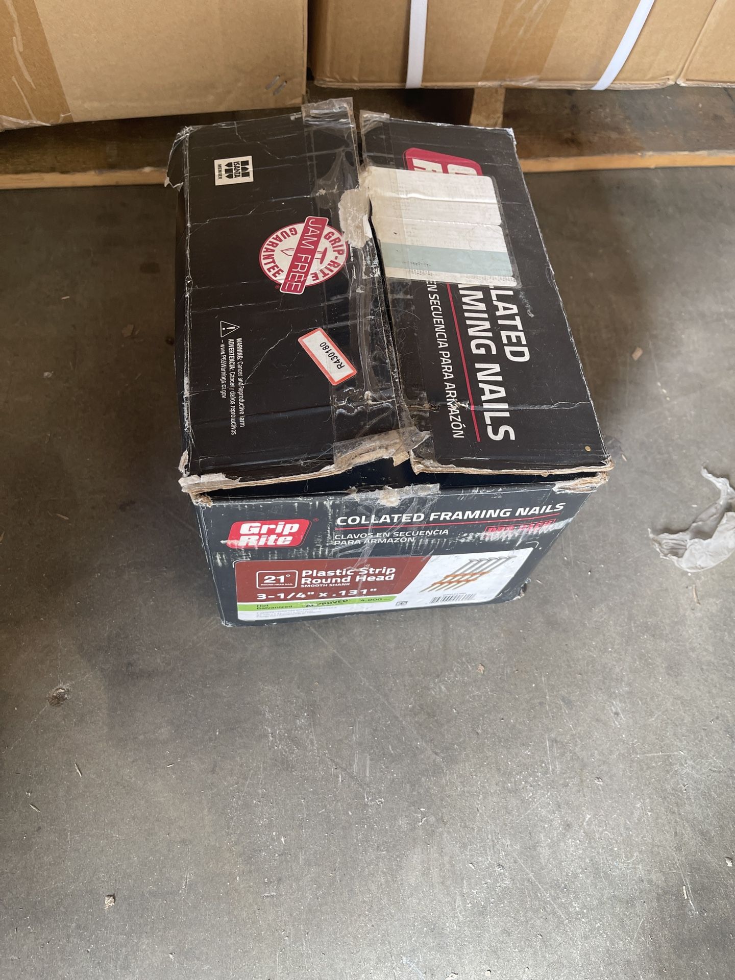 Open Box Sale Collated Framing Nails