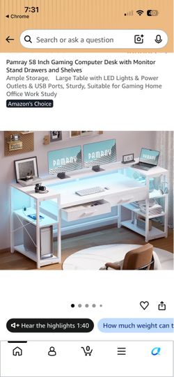 White desk
