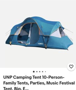UNP Camping Tent 10-Person Family Tent Easy Up/ Casa De Campar Facil De Ensamblar