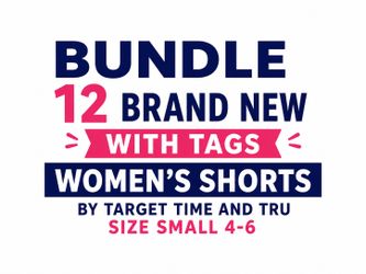 Target Bundle 12 Brand New Women’s Shorts Target Time & Tru Size Small 4-6