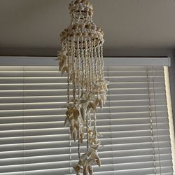 Natural Seashell Wind Chimes / Beach Cottage Seashell Wind Chime / stairway and Wall Decoration. 22 inch Long .New 