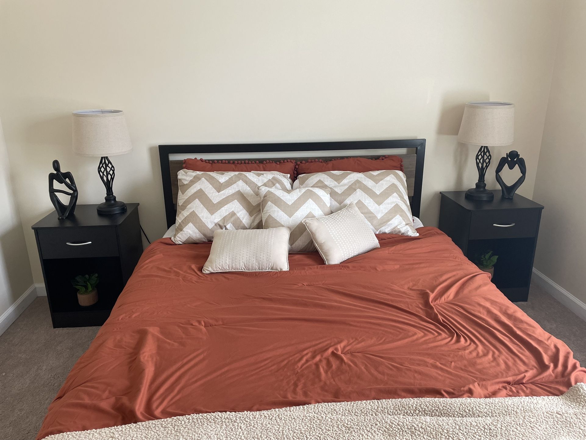 Queen Bed Frame And Nightstands