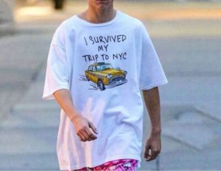 I survived my trip to NYC White Graphic T Shirt