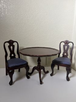 American girl pleasant company felicity tilt top colonial table chairs