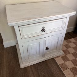 shabby chic wood nite stand