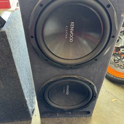 2 12” Kenwood Excelon Subwoofers In Box