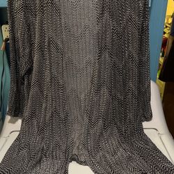 Woman’s Black With White Sweater From Dress Barn Size18/20