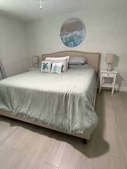 King size bed and frame