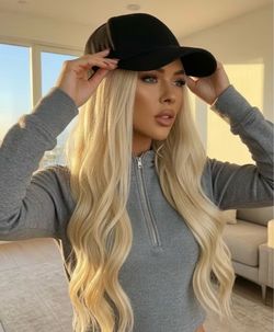 Blonde wig with cap