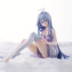 Blue-Haired 5” Female Anime Figure – PVC