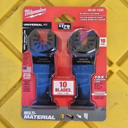 Milwaukee
1-3/8 in. Titanium Bi-Metal Universal Fit Wood and Metal Cutting Multi-Tool Oscillating Blade (10-Pack)