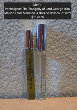 Men's Penhaligons or Maison Louis  Marie #04 cologne travel sprays