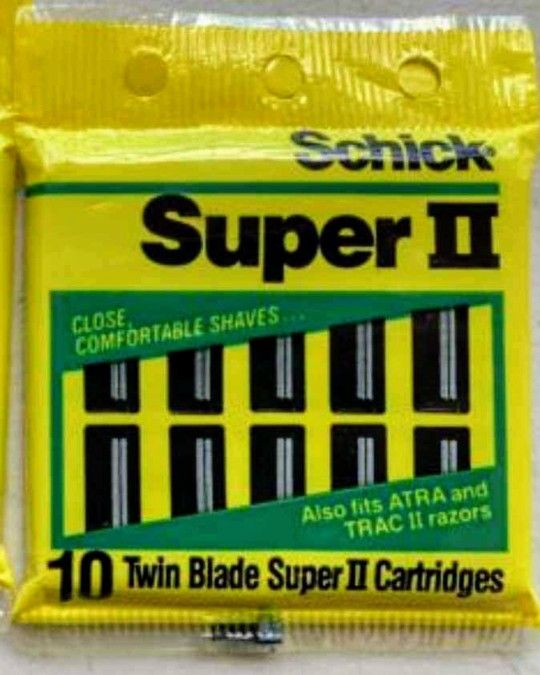Vintage Schick Super II Twin Blade Cartridges - NEW In Package, Sell $6