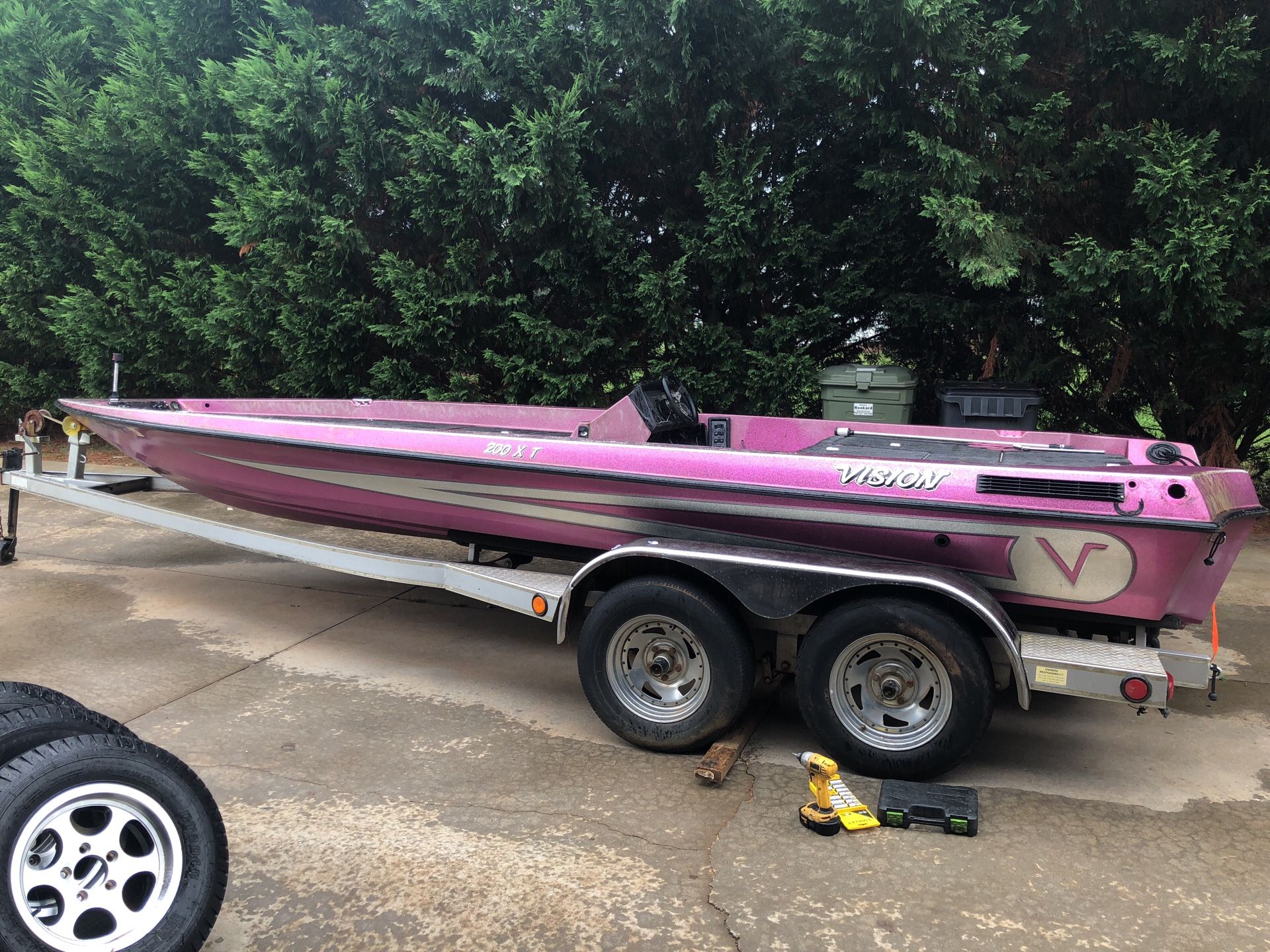 FREE bass boat, 20’ vision 200 xt, BOAT ONLY, no motor or trailer! Comes with papers