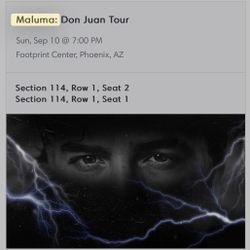 Maluma Concert Tickets 9/10/23