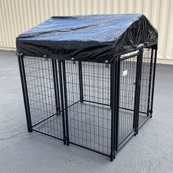 (Brand New) $155 Heavy Duty Kennel with Cover Dog Cage Crate Pet Playpen (4’L x 4’W x 4.5’H) 