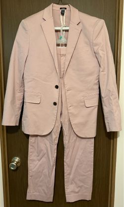 Light pink Express slim-fit suit in a cotton-blend fabric, including a size 36S blazer and 29x30 pants.