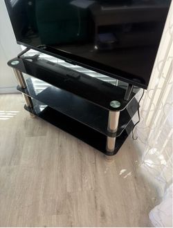 Glass tv stand