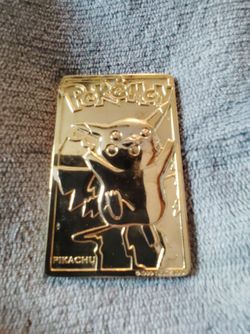 Gold Pikachu Card