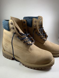 Men’s Creme/Blue Timberland Boot Size 7. New for Sale in Westland, MI ...