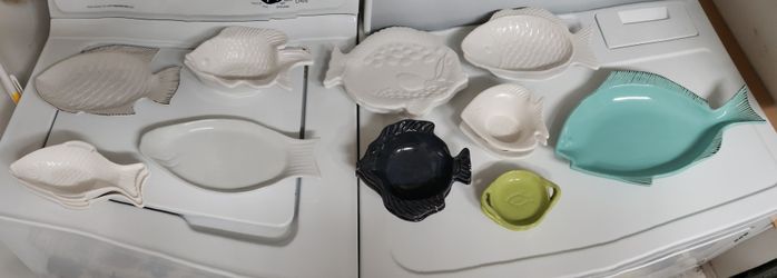 Fish Shaped Plates Platters Etc