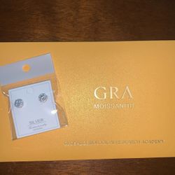 925 Sterling Silver Moissanite Stud Earrings