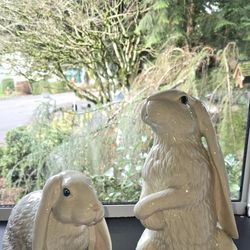 Porcelain Lop-eared Easter Bunny Rabbits