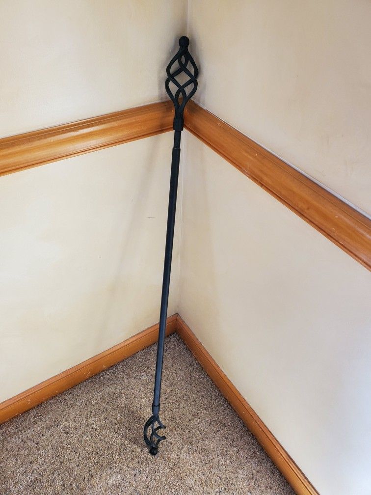 Black Iron Curtain Rod