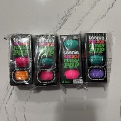 Needoh Needoh Teenie Funky Pup Dogs Stress Sensory Fidget Toy Squeeze💗💜🩵